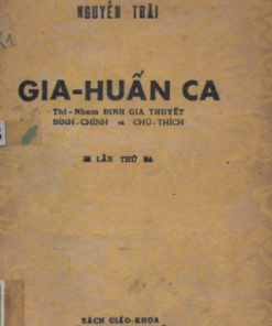 Gia Huấn Ca (NXB Tân Việt 1974) - Nguyễn Trãi
