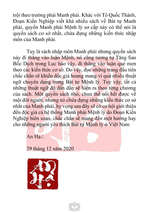 Manh Phái Mệnh Lý Sơ Cấp - Đoàn Kiến Nghiệp - Ảnh 3