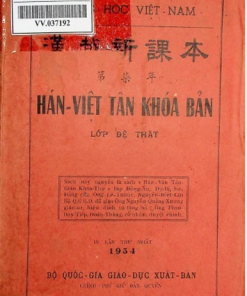 Hán Việt Tân Khóa Bản (NXB Bộ Giáo Dục 1954) - Lê Thước