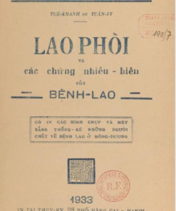 Lao Phổi Và Các Chứng Nhiễu Biến Của Bệnh Lao (NXB Thụy Ký 1933) - Tuệ Khanh