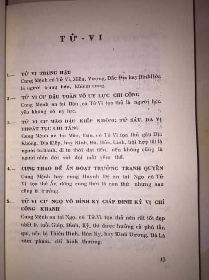Tử Vi Đẩu Số Phú Giải (NXB Đất Việt 1974) – Thái Vân Trình - Ảnh 5