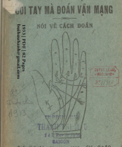 Dạy Coi Tay Mà Đoán Vận Mạng Cuốn 2 (NXB Thạnh Thị Mậu 1933) - Vân Sơn